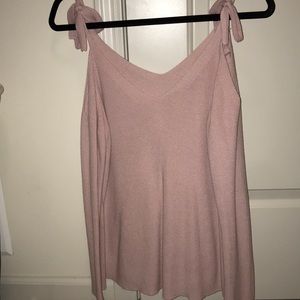 Pink off the shoulder sweater